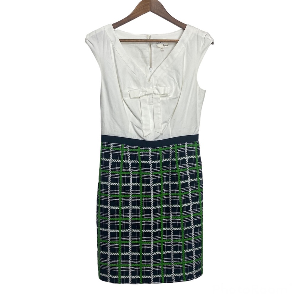 Milly New York Preppy Green Tweed Bottom Dress Size‎ 6